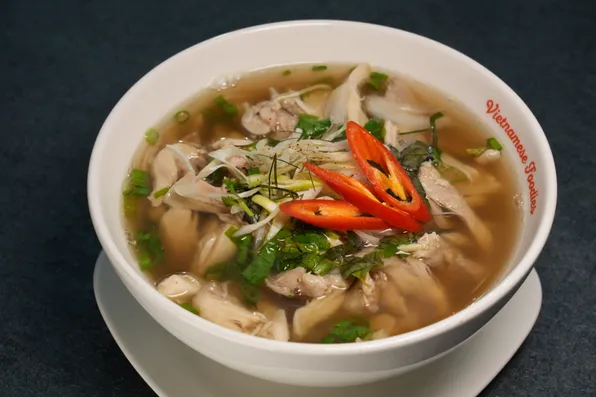 Vietnamese Shredded Chicken Noodle Pho